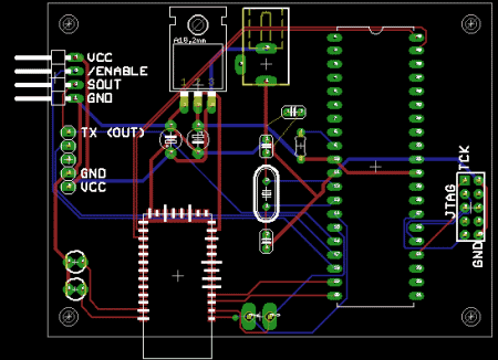 PCB zasnova RFID vezja